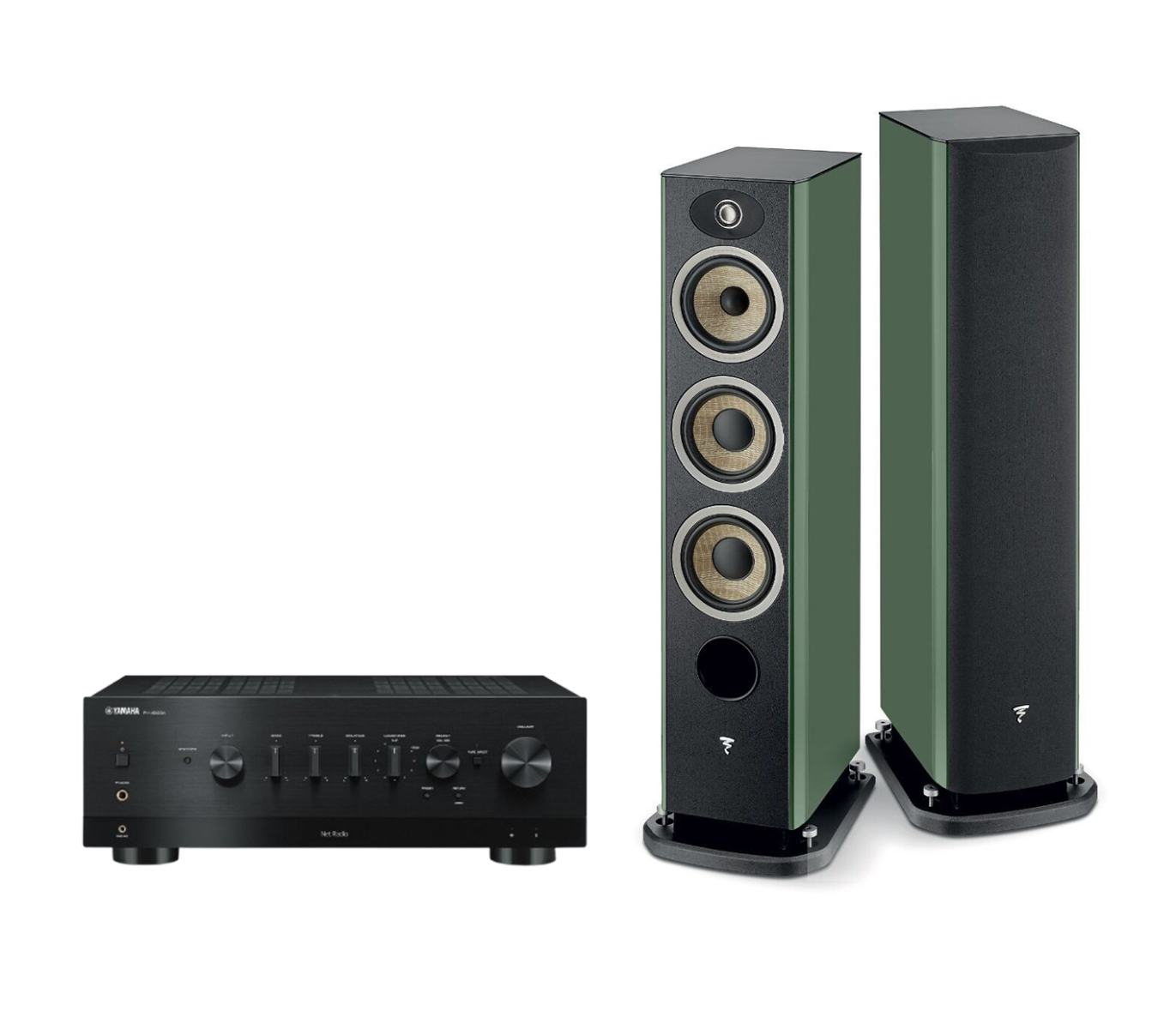 Yamaha R-N1000A Network Receiver Amplifier + Focal Aria Evo X N2 Floor-Standing Speakers