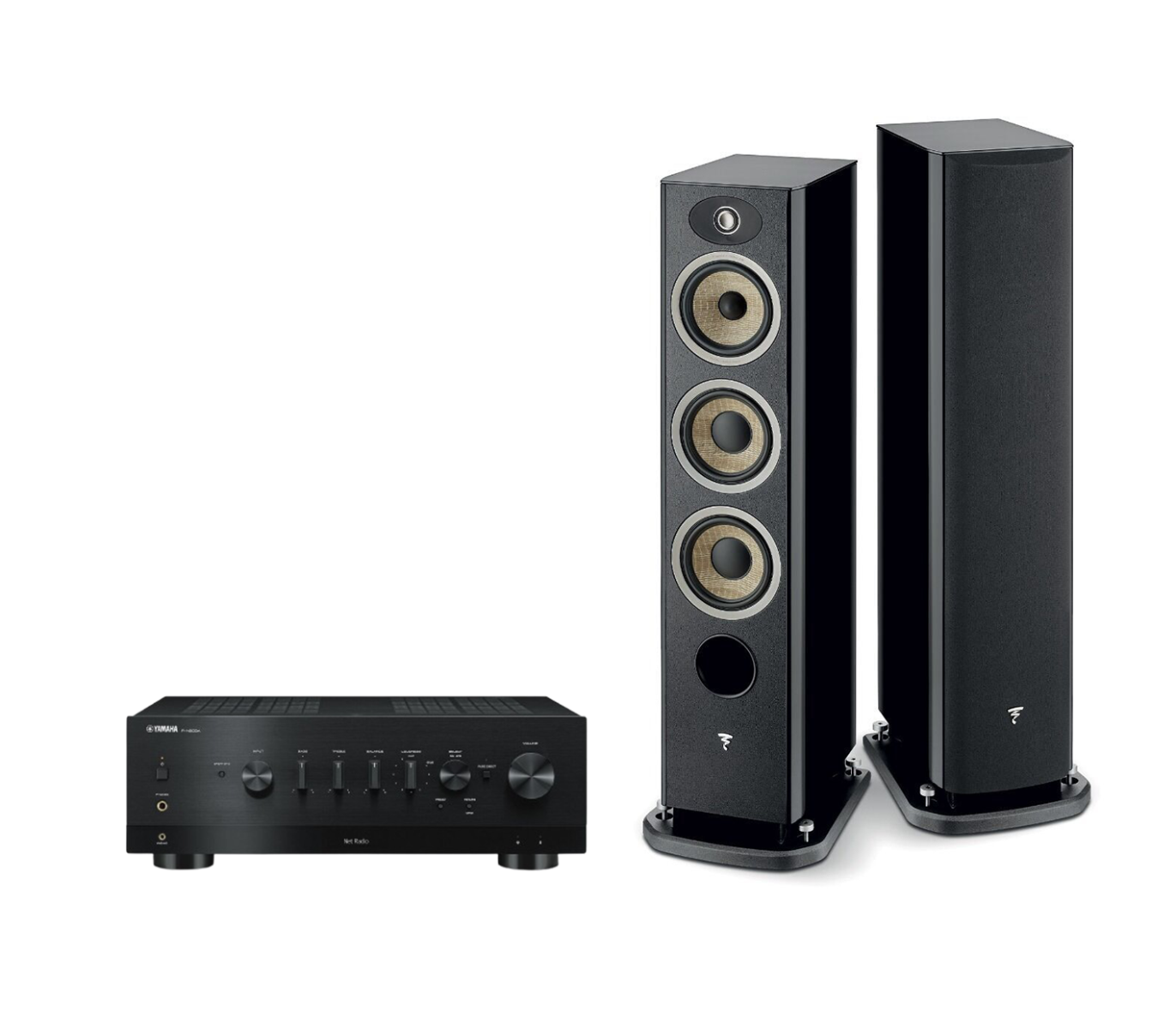 Yamaha R-N800A Network Receiver Amplifier + Focal Aria Evo X N2 Floor-Standing Speakers