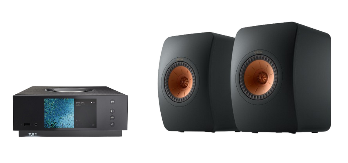 Naim Audio Uniti Atom - Compact High-End All-in-One + KEF LS50 Meta Bookshelf Speakers