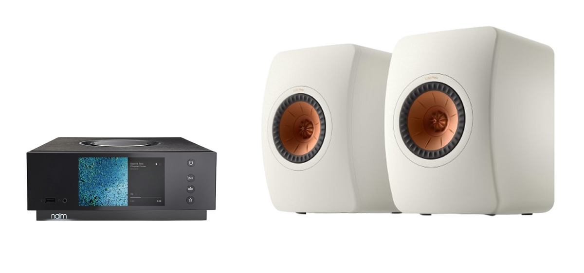 Naim Audio Uniti Atom - Compact High-End All-in-One + KEF LS50 Meta Bookshelf Speakers
