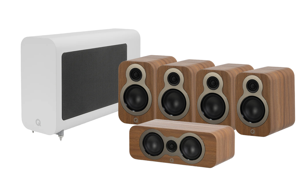 Q Acoustics 3010C 5.1 Cinema Pack – Pin Oak with 3060S Subwoofer - Satin White