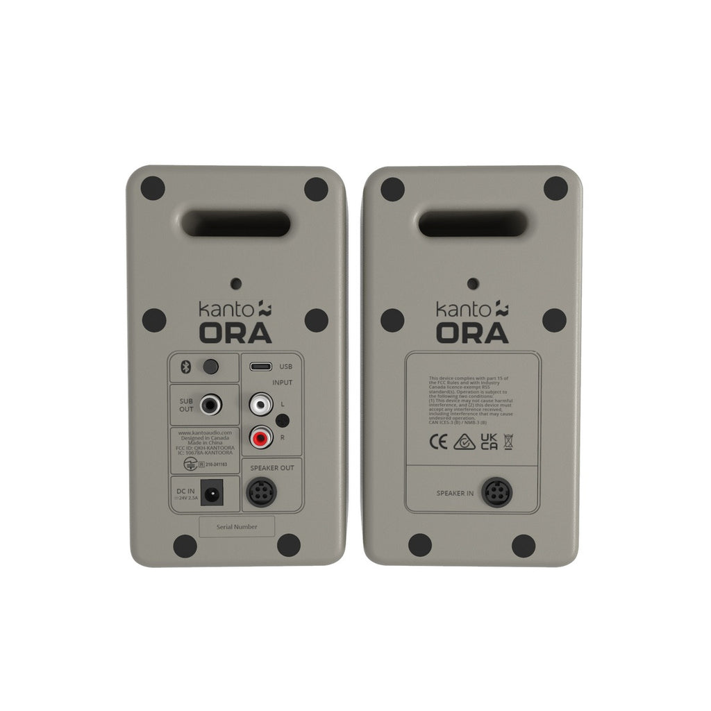Kanto ORA 100w Powered Reference Desktop Speakers with Bluetooth – Moon