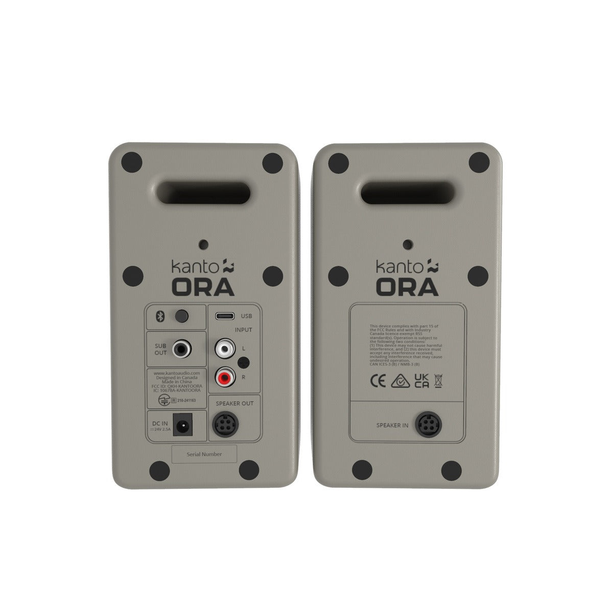 Kanto ORA 100w Powered Reference Desktop Speakers with Bluetooth – Moon