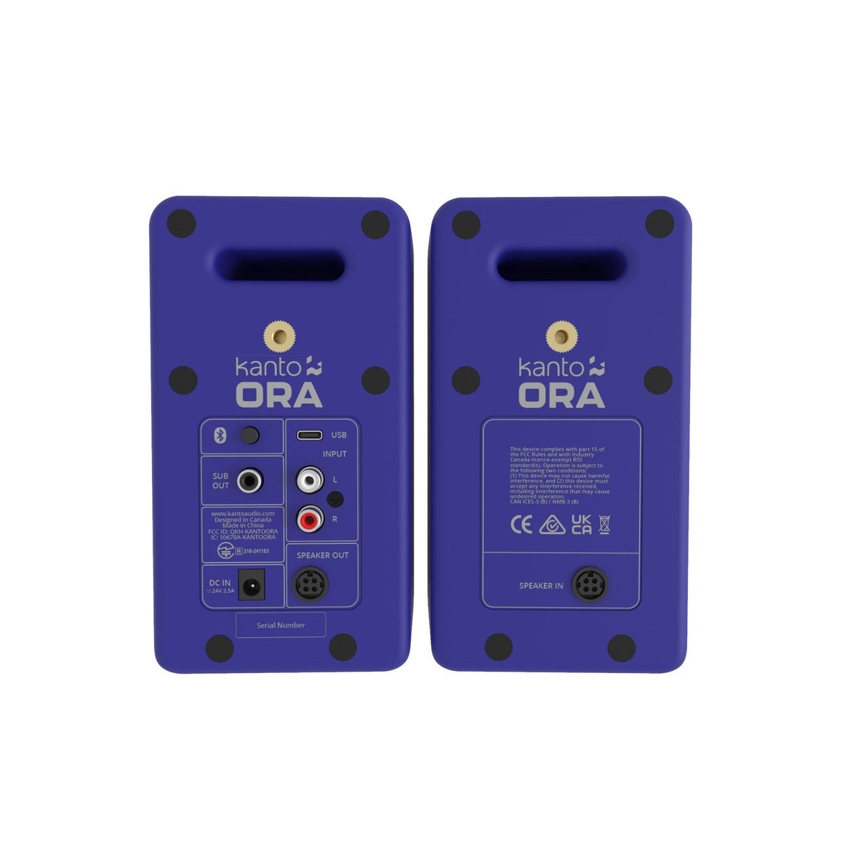 Kanto ORA 100w Powered Reference Desktop Speakers with Bluetooth – Purple