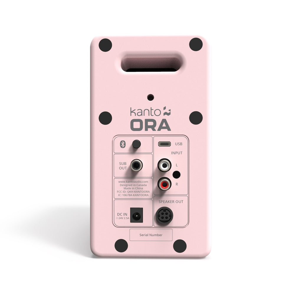 Kanto ORA 100w Powered Reference Desktop Speakers with Bluetooth – Pink
