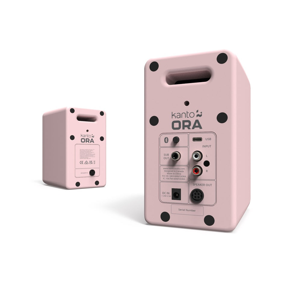 Kanto ORA 100w Powered Reference Desktop Speakers with Bluetooth – Pink