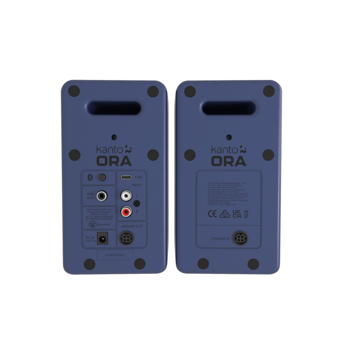 Kanto ORA 100w Powered Reference Desktop Speakers with Bluetooth – Indigo