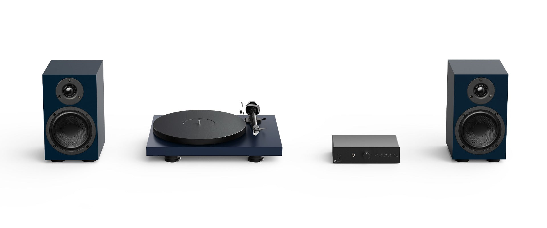 Pro-Ject Colourful Audio System 2 - Premium all-in-one Hi-Fi Solution - Steel Blue Satin