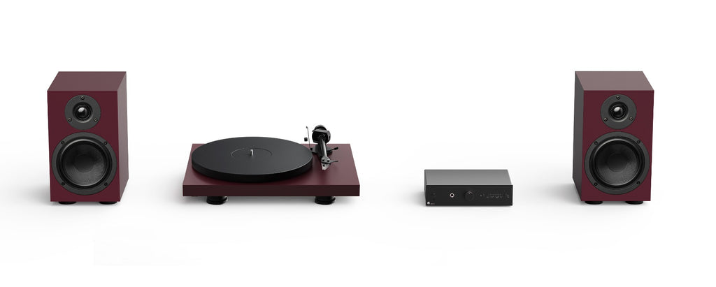 Pro-Ject Colourful Audio System 2 - Premium all-in-one Hi-Fi Solution - Wine Red Satin