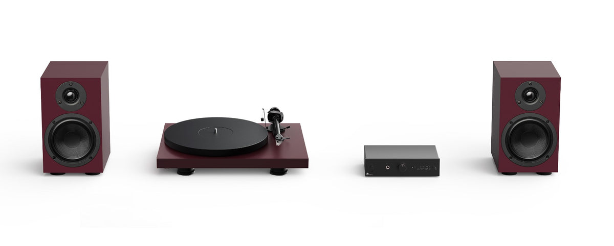 Pro-Ject Colourful Audio System 2 - Premium all-in-one Hi-Fi Solution - Wine Red Satin