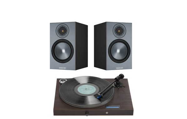 Pro-Ject Juke Box S2 Turntable + Monitor Audio Bronze 50 Bookshelf Speakers
