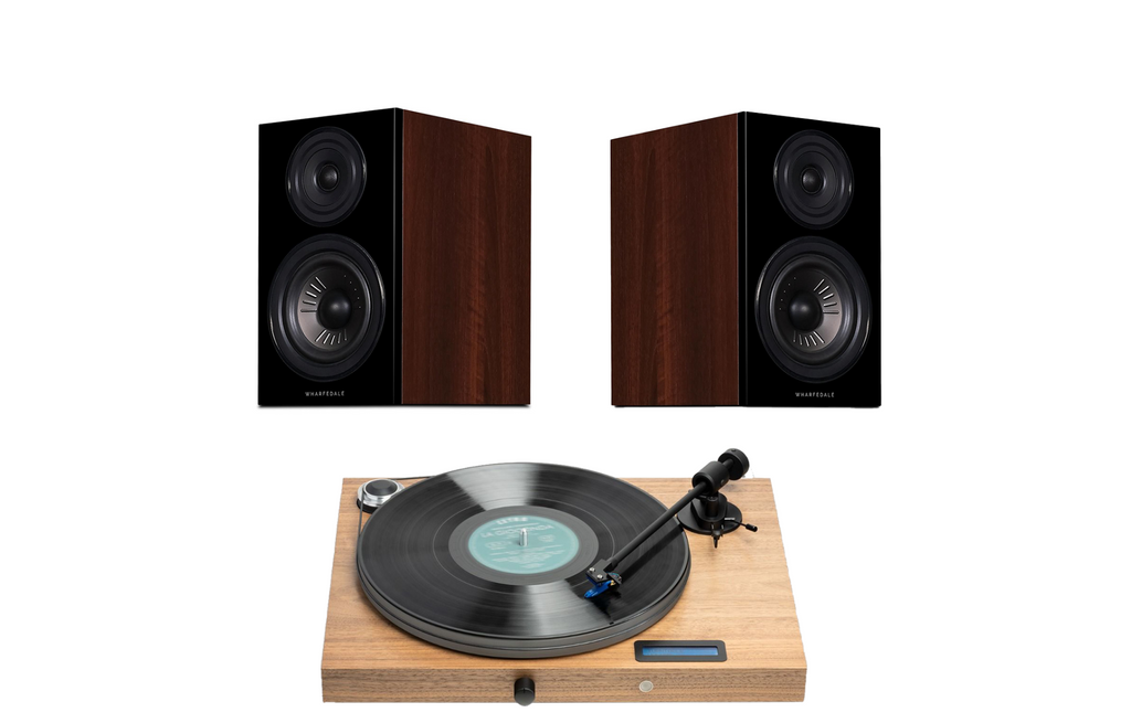 Pro-Ject Juke Box S2 Turntable+Wharfedale Diamond 12.2 Bookshelf Speakers