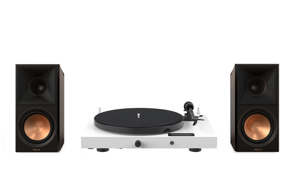 Pro-Ject Juke Box E1 Turntable + Klipsch RP-500M II Bookshelf Speakers