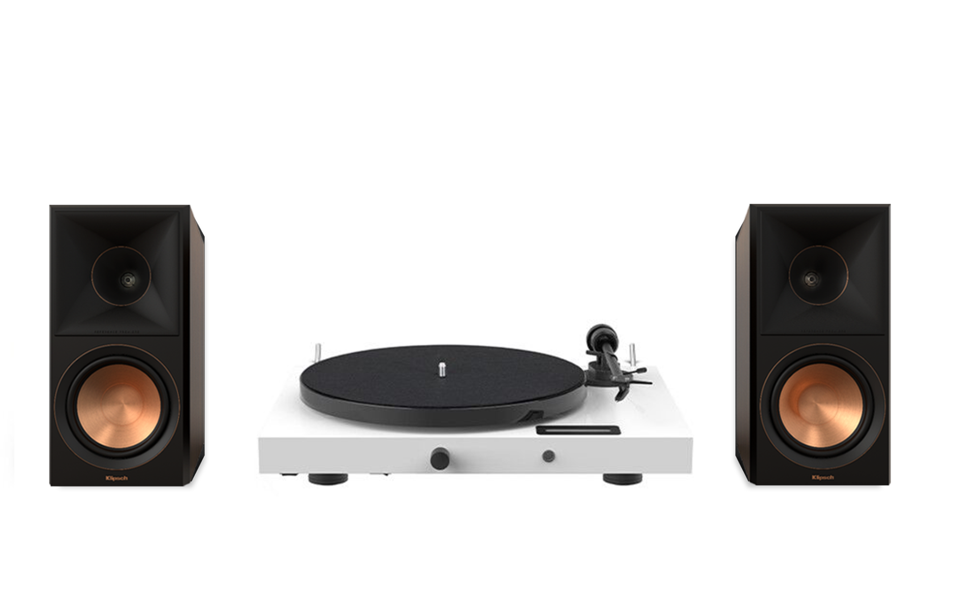 Pro-Ject Juke Box E1 Turntable + Klipsch RP-500M II Bookshelf Speakers