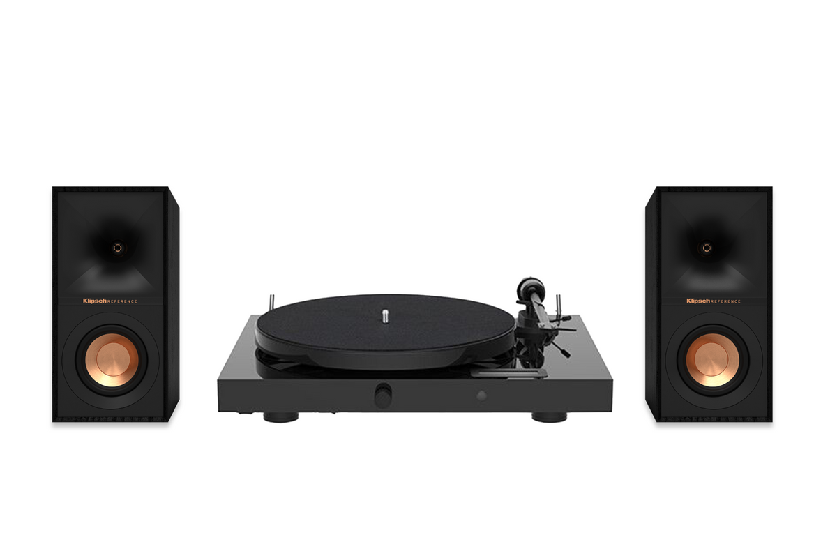 Pro-Ject Juke Box E1 Turntable + Klipsch R-40M Bookshelf Speakers