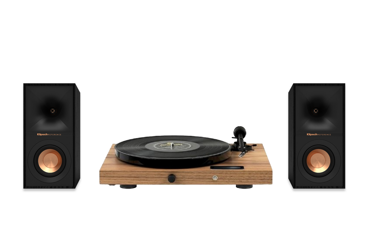 Pro-Ject Juke Box E1 Turntable + Klipsch R-40M Bookshelf Speakers