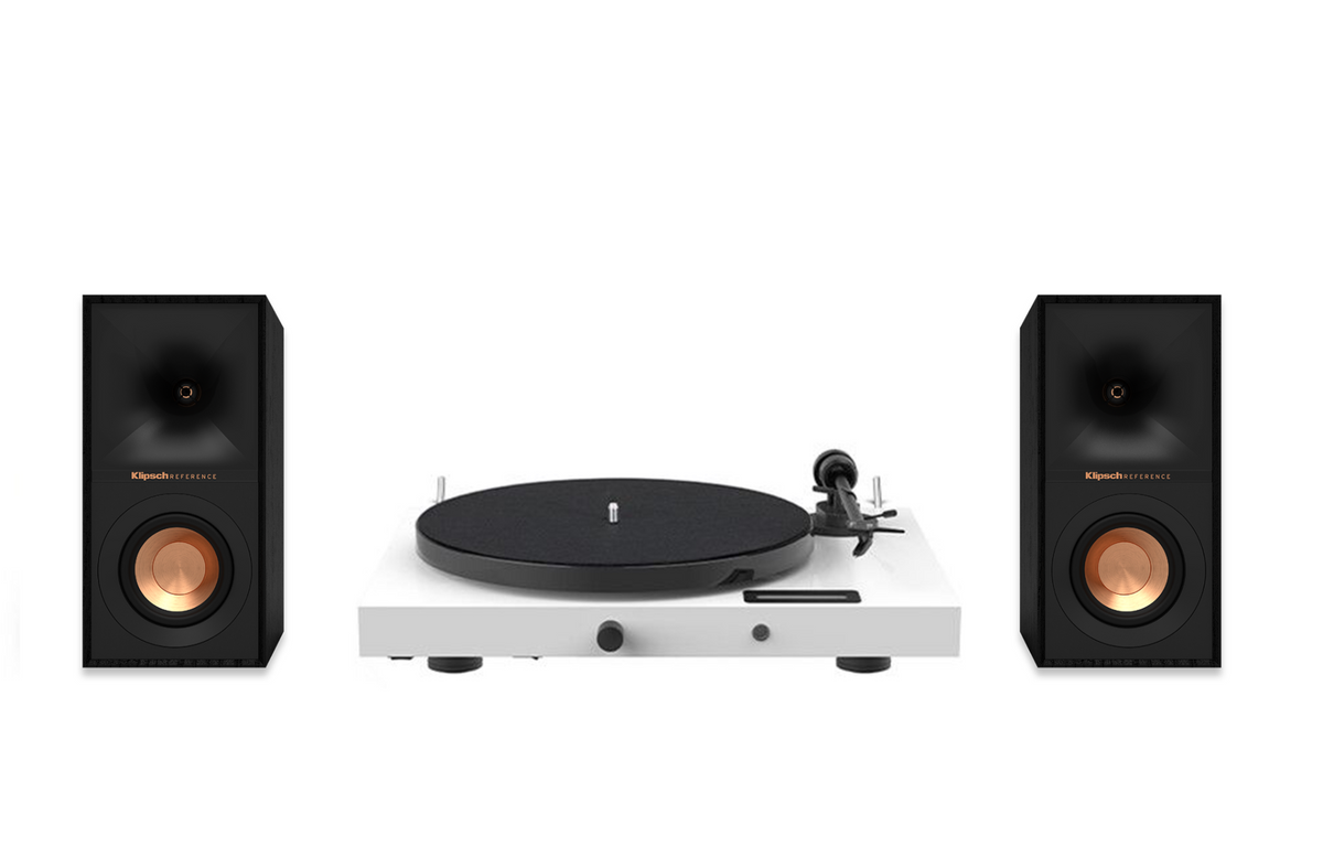 Pro-Ject Juke Box E1 Turntable + Klipsch R-40M Bookshelf Speakers