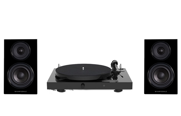 Pro-Ject Juke Box E1 Turntable + Wharfedale Diamond 12.2 Bookshelf Speakers