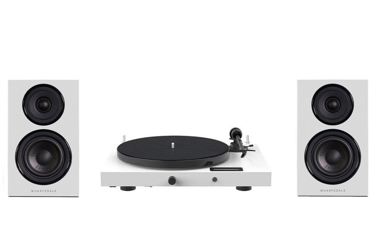 Pro-Ject Juke Box E1 Turntable + Wharfedale Diamond 12.2 Bookshelf Speakers
