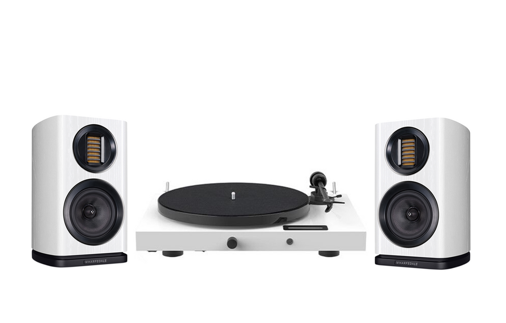 Pro-Ject Juke Box E1 Turntable + Wharfedale EVO 4.1 Bookshelf Speakers