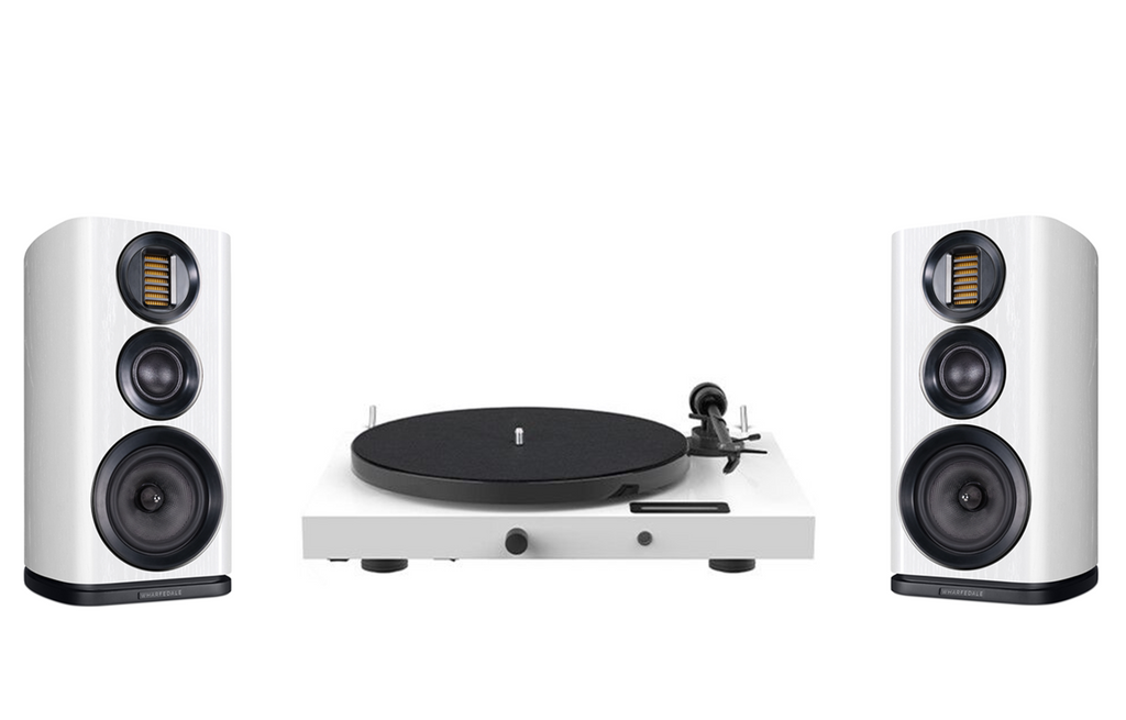 Pro-Ject Juke Box E1 Turntable + Wharfedale EVO 4.2 Bookshelf Speakers