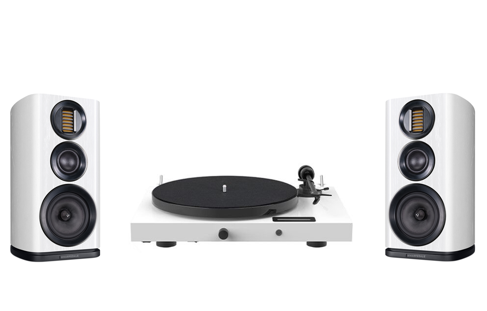 Pro-Ject Juke Box E1 Turntable + Wharfedale EVO 4.2 Bookshelf Speakers