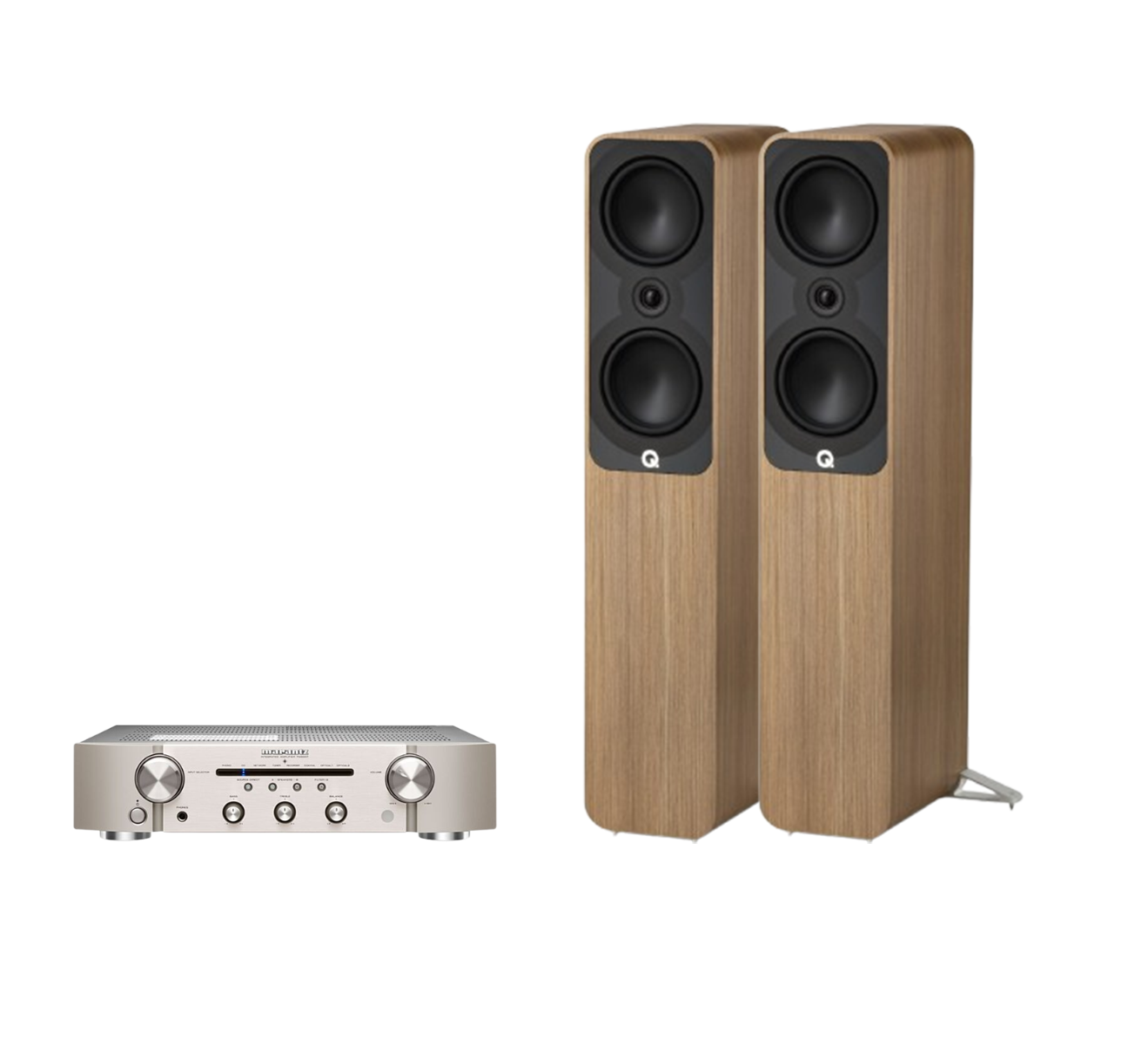 Marantz PM6007 Integrated Amplifier + Q Acoustics 5050 Floor Standing Speakers Package and 5 metres Classic 79 Strand