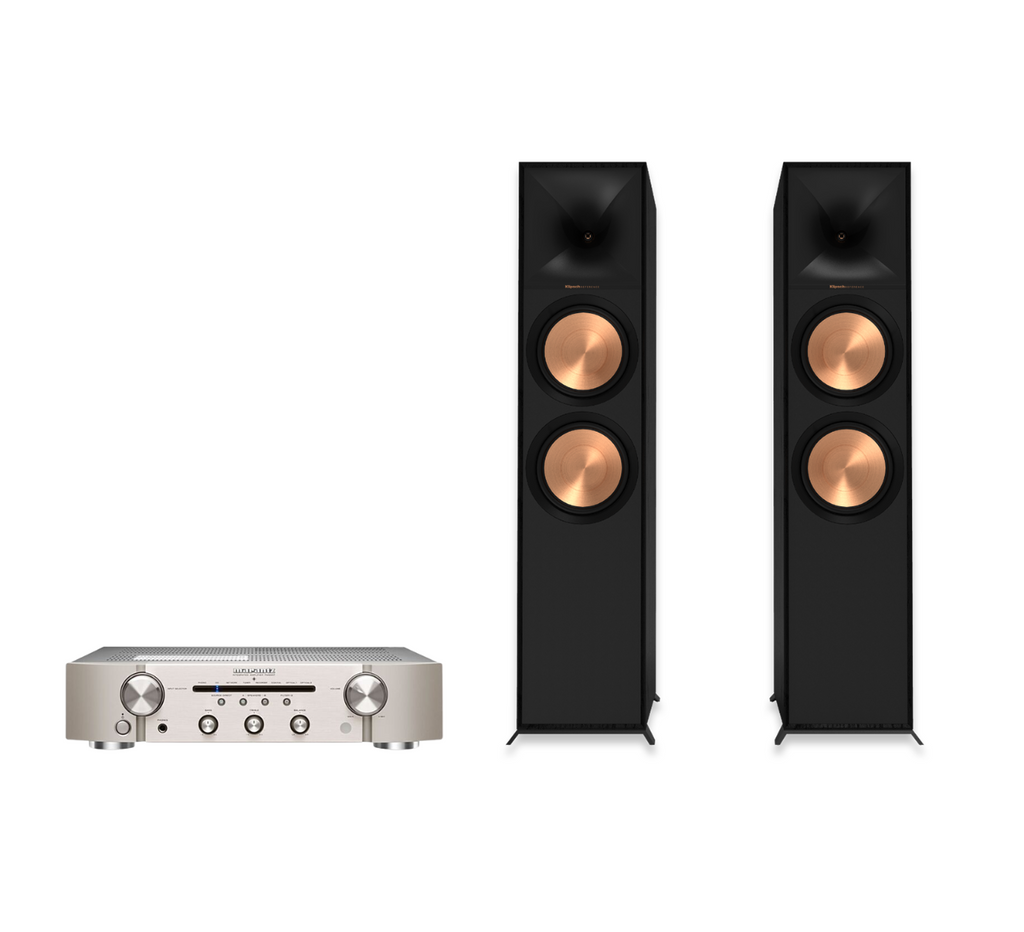 Marantz PM6007 Integrated Amplifier + Klipsch R-800F Floor Standing Speakers Package and 5 metres Classic 79 Strand