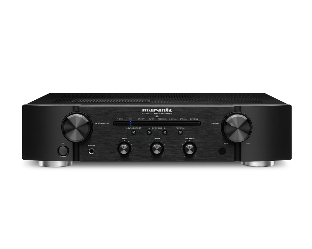 Marantz PM6007 Amplifier and Dali Oberon 1 Bookshelf Speakers in Black