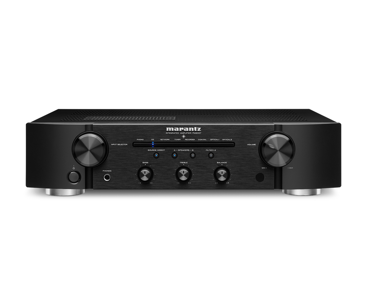 Marantz PM6007 Amplifier and Dali Oberon 1 Bookshelf Speakers in Black