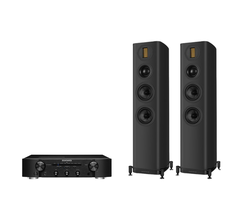 Marantz PM6007 Integrated Amplifier + Wharfedale Evo 5.3 Floor Standing Speakers Package and 5 metres Classic 79 Strand