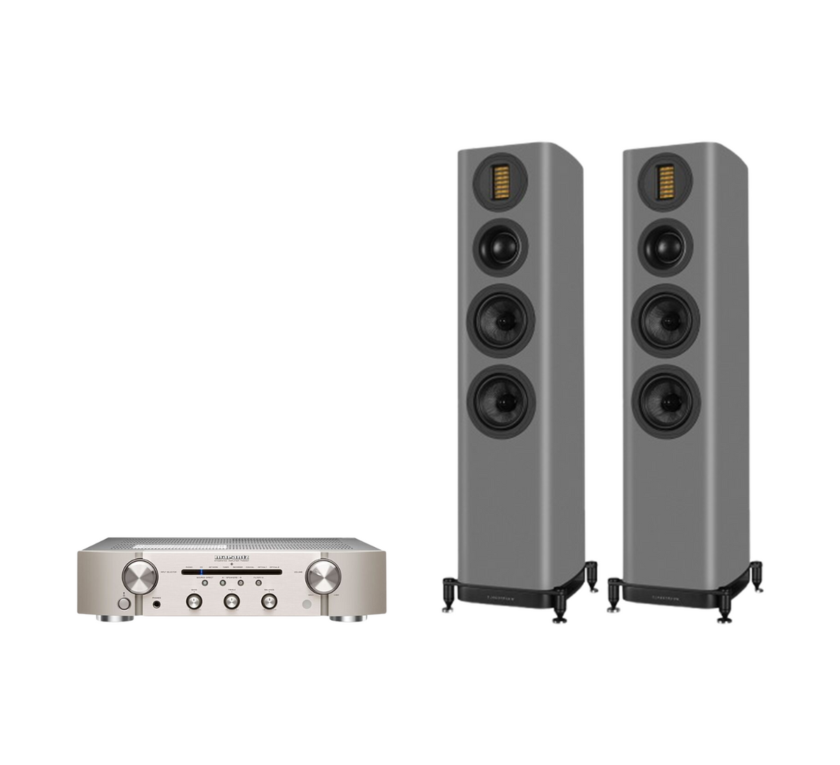 Marantz PM6007 Integrated Amplifier + Wharfedale Evo 5.3 Floor Standing Speakers Package and 5 metres Classic 79 Strand