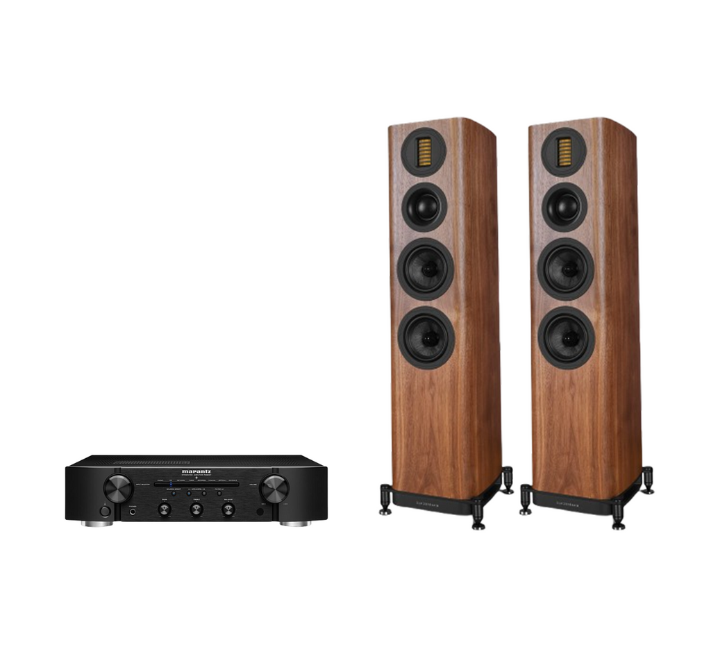 Marantz PM6007 Integrated Amplifier + Wharfedale Evo 5.3 Floor Standing Speakers Package and 5 metres Classic 79 Strand