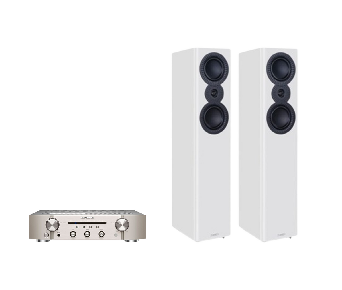 Marantz PM6007 Integrated Amplifier + Mission LX-4 MKII Floor Standing Speakers Package and 5 metres Classic 79 Strand