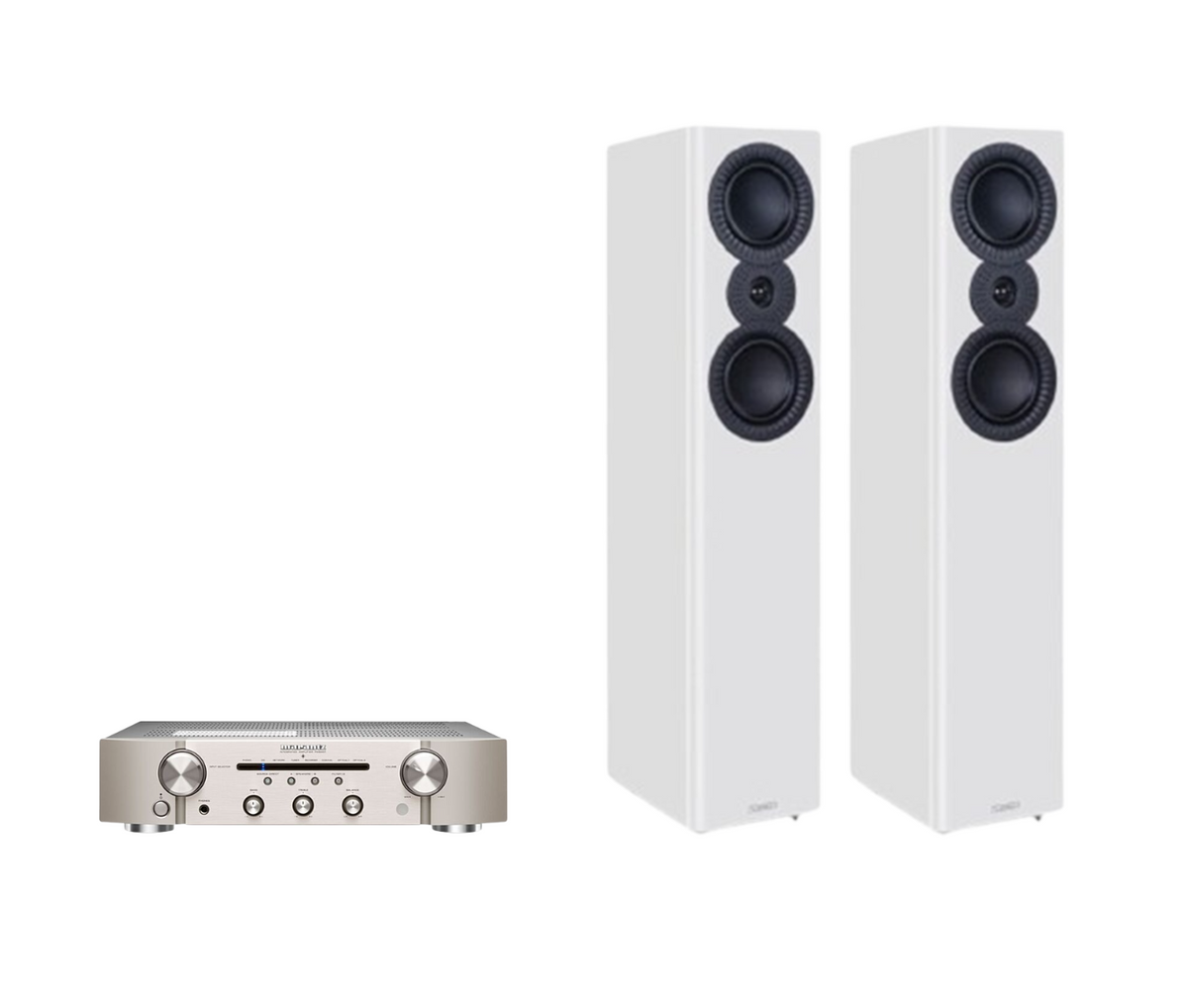 Marantz PM6007 Integrated Amplifier + Mission LX-5 MKII Floor Standing Speakers Package and 5 metres Classic 79 Strand