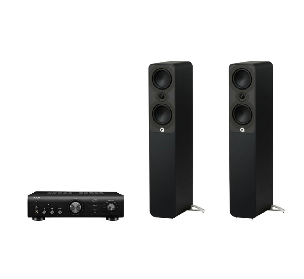 Denon PMA-600NE Integrated Amplifier + Q Acoustics 5040 Floor Standing Speakers Package and 5 metres Classic 79 Strand
