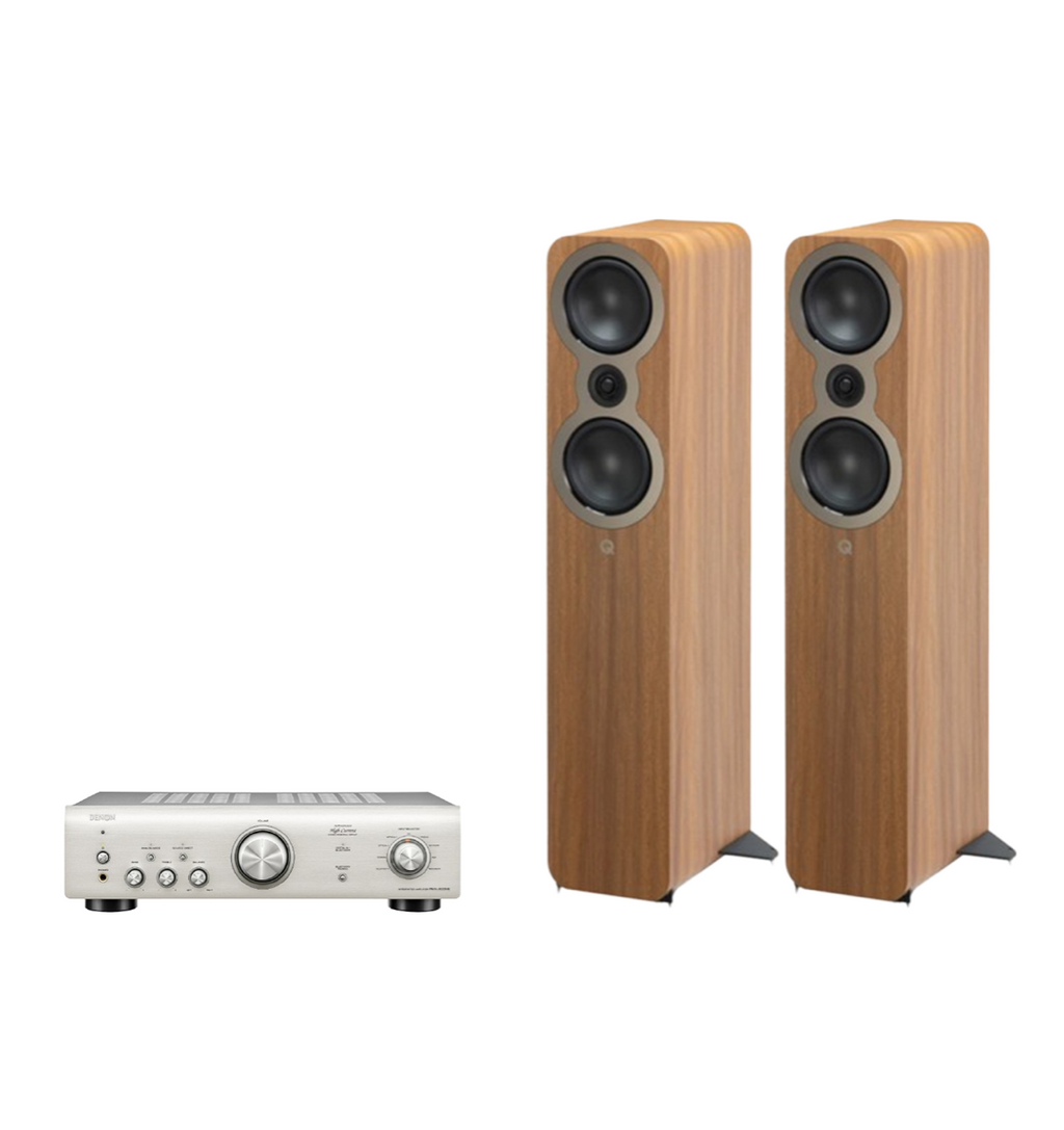 Denon PMA-600NE Integrated Amplifier + Q Acoustics 3050c Floor Standing Speakers Package and 5 metres Classic 79 Strand