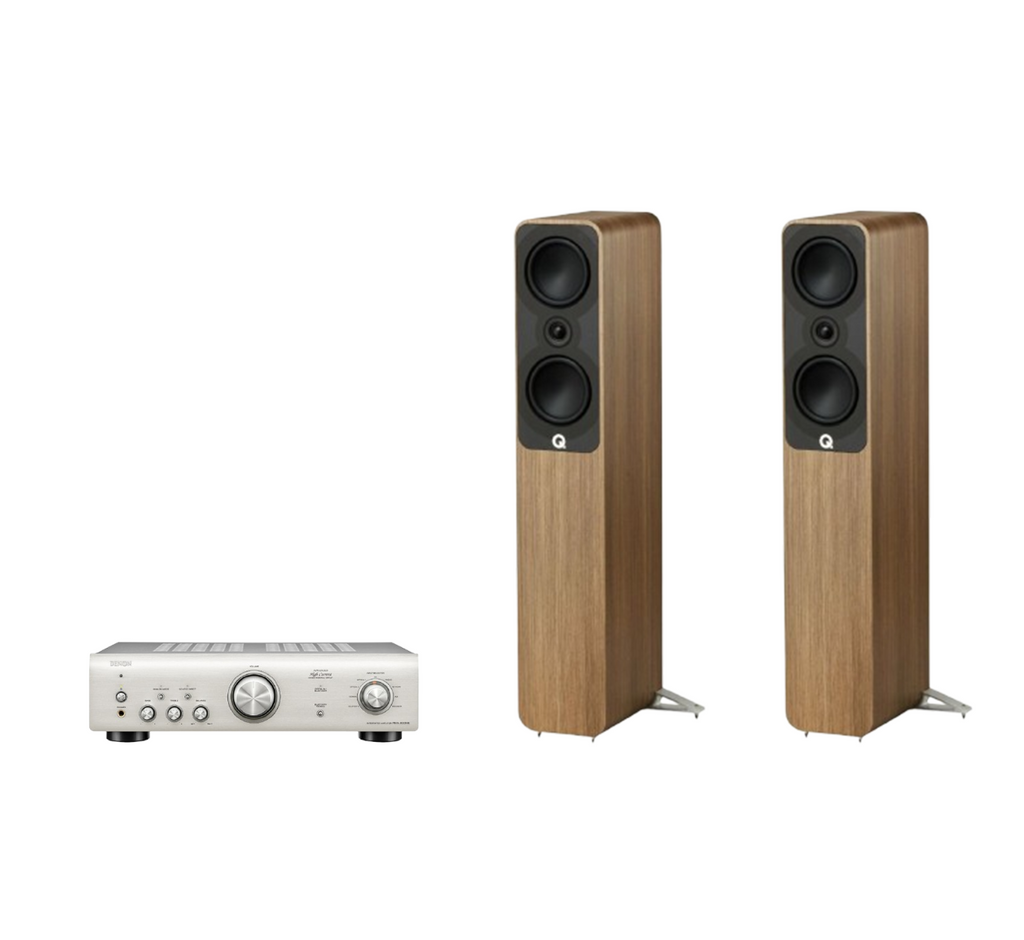 Denon PMA-600NE Integrated Amplifier + Q Acoustics 5040 Floor Standing Speakers Package and 5 metres Classic 79 Strand