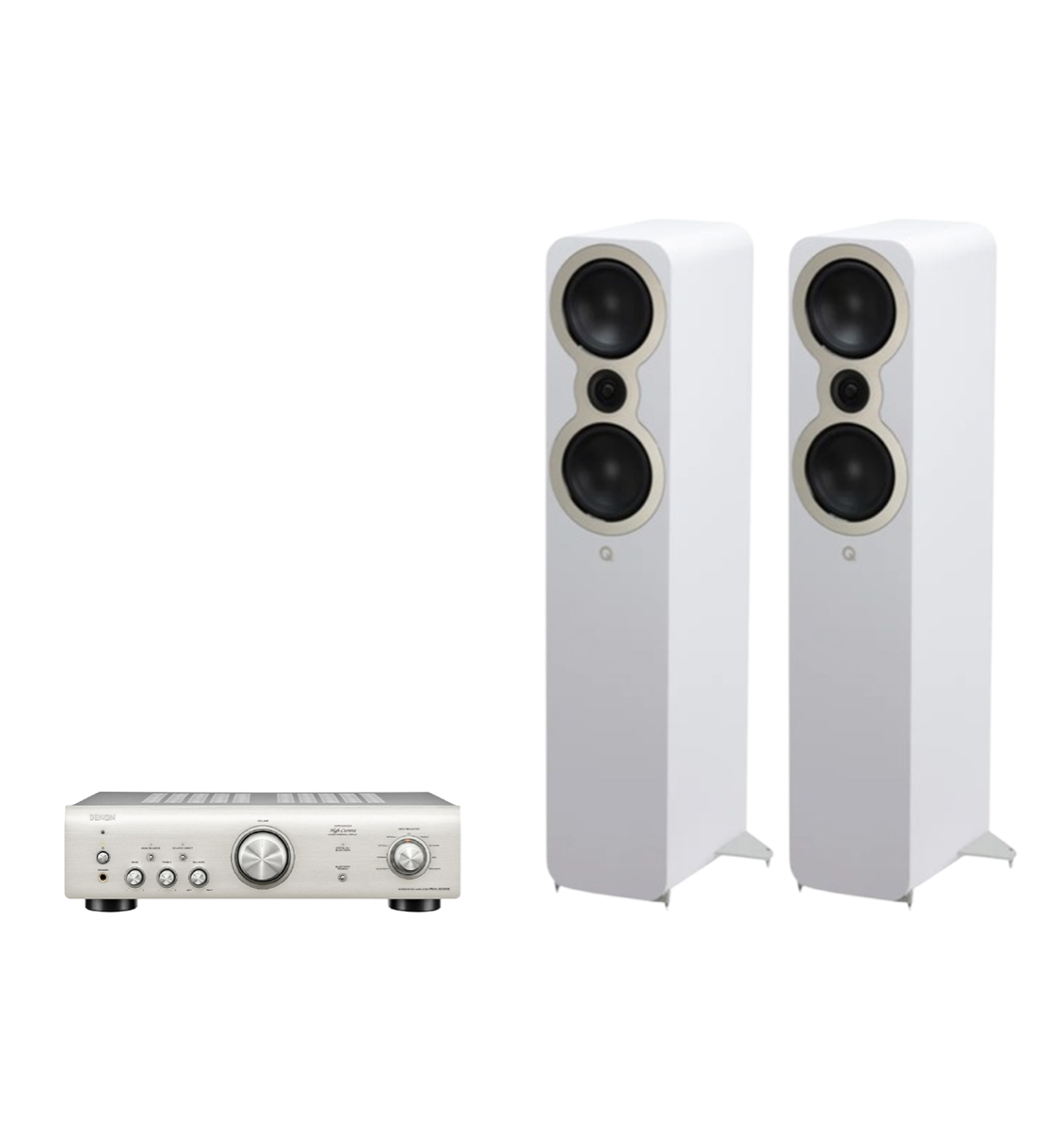 Denon PMA-600NE Integrated Amplifier + Q Acoustics 3050c Floor Standing Speakers Package and 5 metres Classic 79 Strand