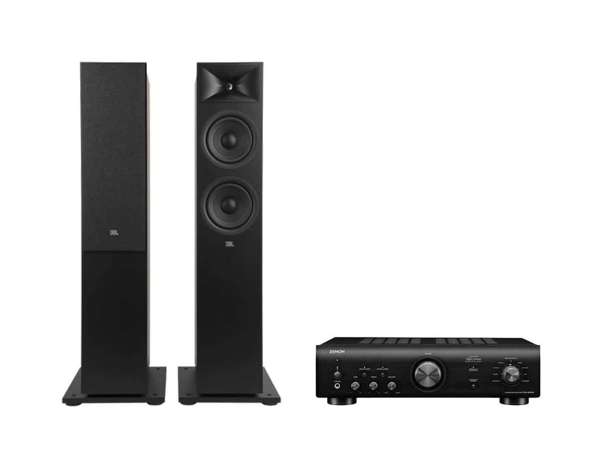 Denon PMA-600NE Integrated Amplifier + JBL Stage 260F Floor Standing Speakers Package and 5 metres Classic 79 Strand