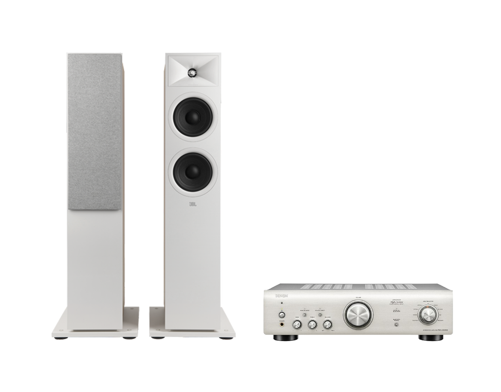 Denon PMA-600NE Integrated Amplifier + JBL Stage 260F Floor Standing Speakers Package and 5 metres Classic 79 Strand