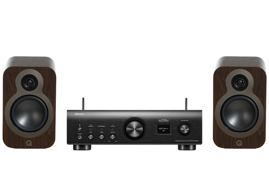 Denon PMA-900HNE Integrated Network Amplifier + Q Acoustics 3020C Bookshelf Speakers