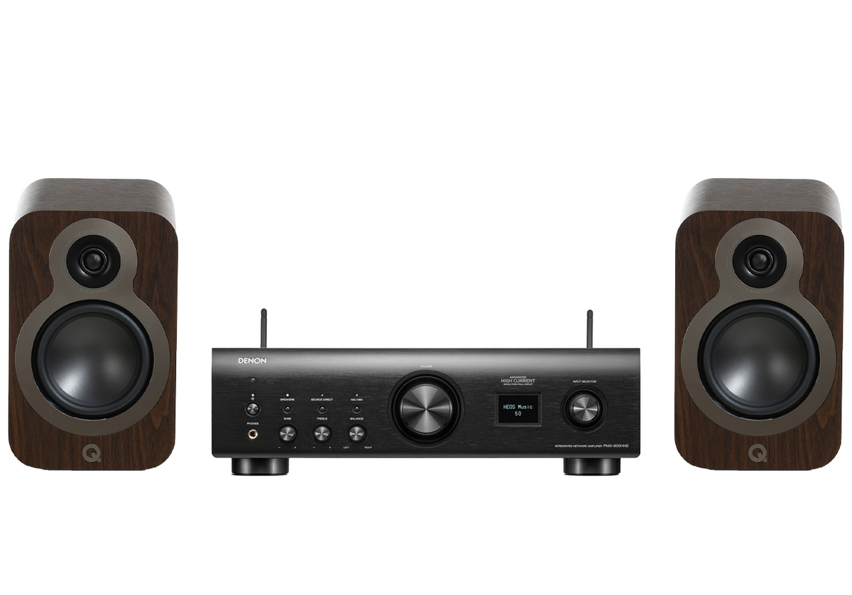 Denon PMA-900HNE Integrated Network Amplifier + Q Acoustics 3020C Bookshelf Speakers