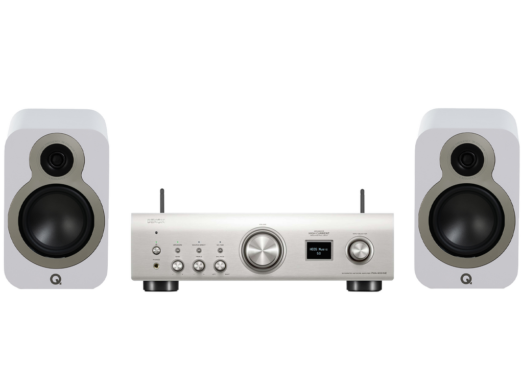 Denon PMA-900HNE Integrated Network Amplifier + Q Acoustics 3020C Bookshelf Speakers