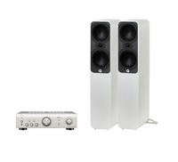 Denon PMA-600NE Integrated Amplifier + Q Acoustics 5050 Floor Standing Speakers Package and 5 metres Classic 79 Strand