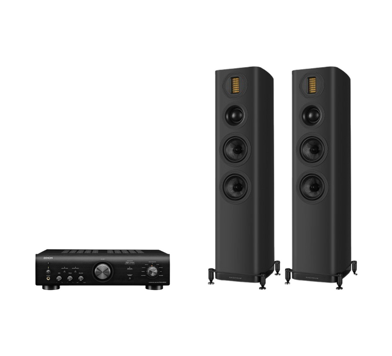 Denon PMA-600NE Integrated Amplifier + Wharfedale Evo 5.3 Floor Standing Speakers Package and 5 metres Classic 79 Strand