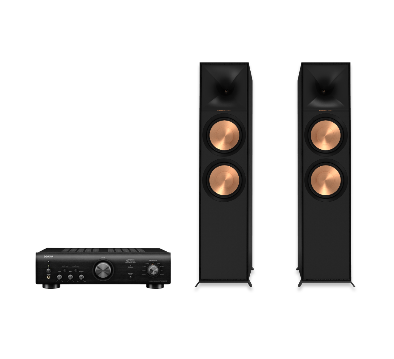 Denon PMA-600NE Integrated Amplifier + Klipsch R-800F Floor Standing Speakers Package and 5 metres Classic 79 Strand