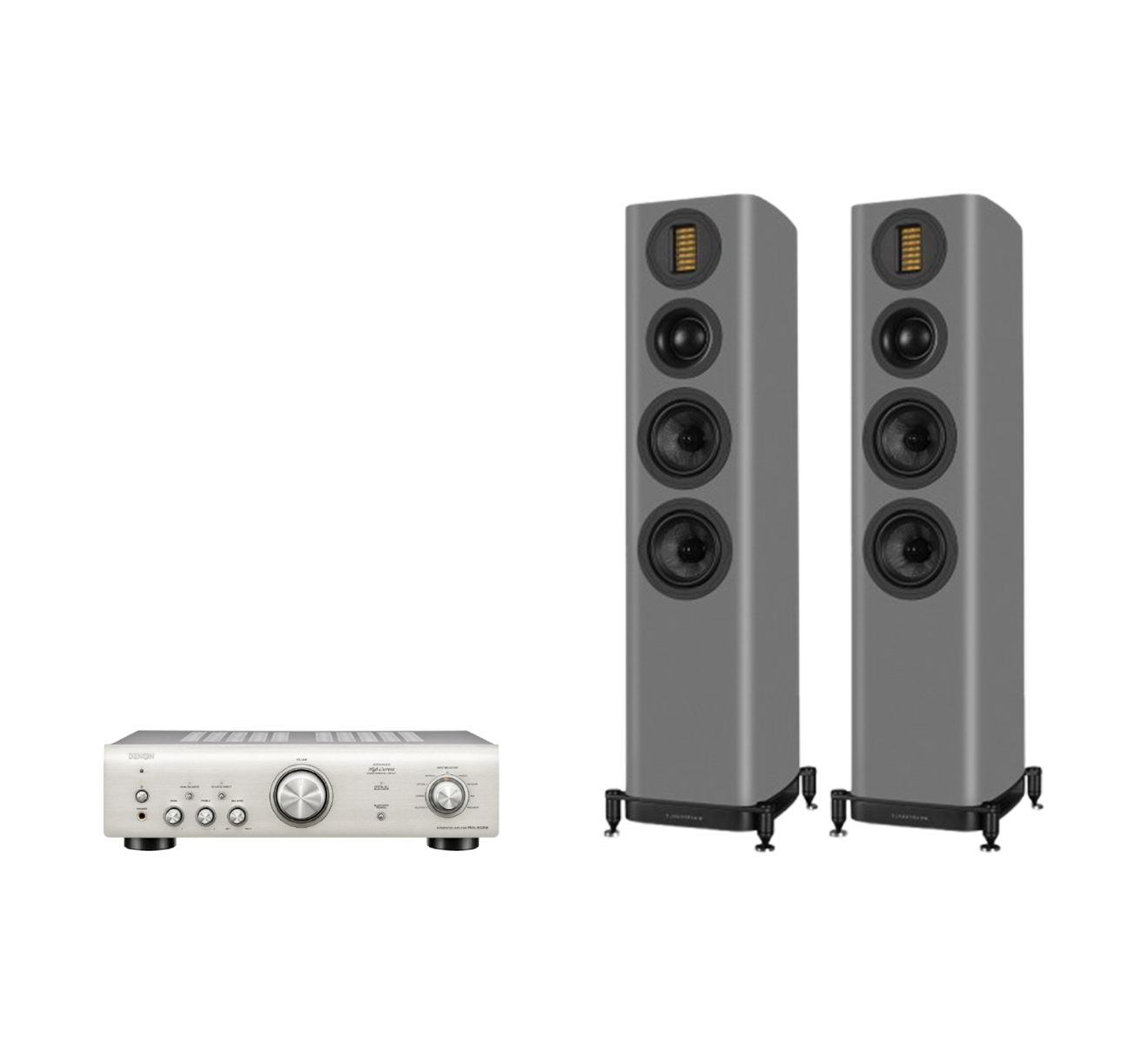 Denon PMA-600NE Integrated Amplifier + Wharfedale Evo 5.3 Floor Standing Speakers Package and 5 metres Classic 79 Strand