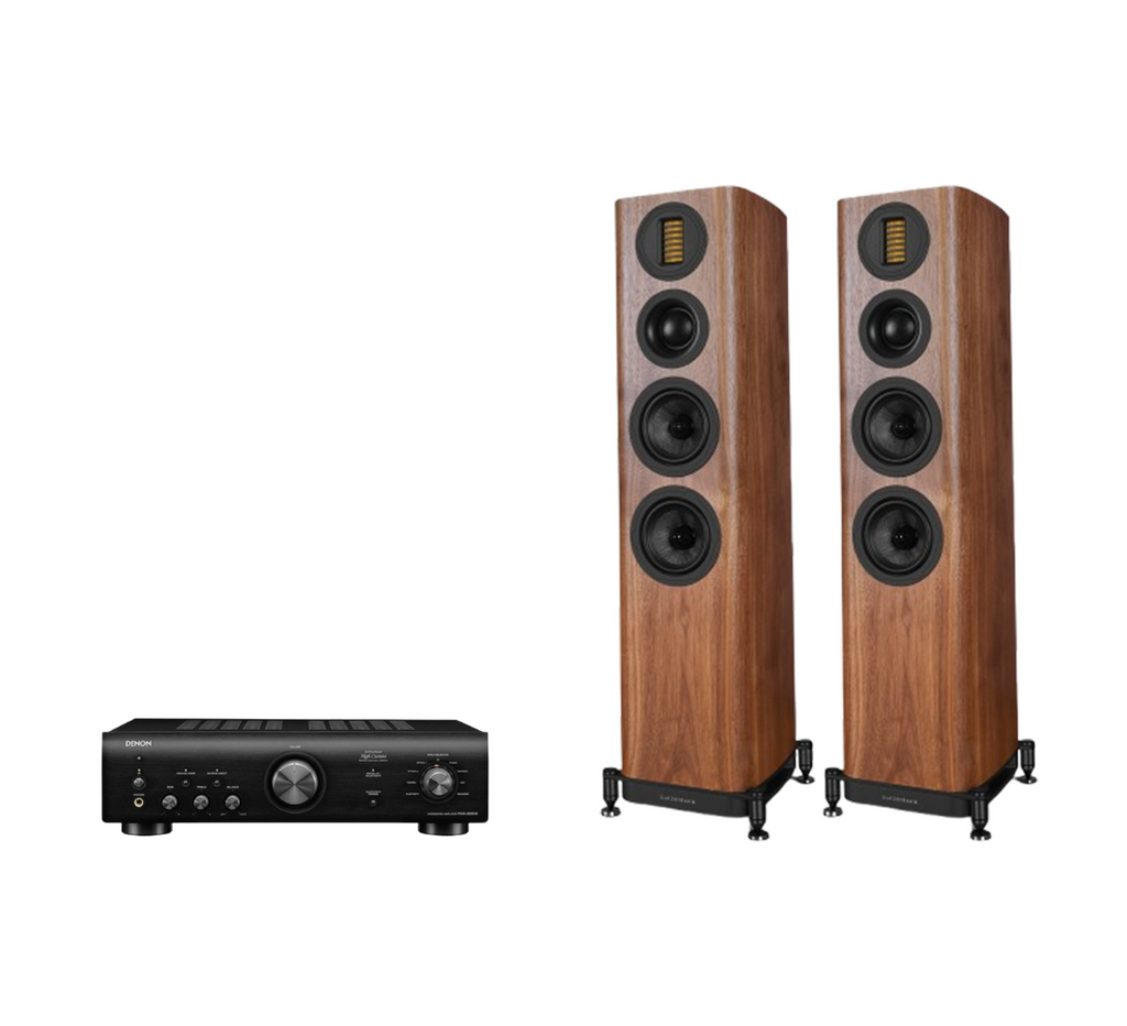 Denon PMA-600NE Integrated Amplifier + Wharfedale Evo 5.3 Floor Standing Speakers Package and 5 metres Classic 79 Strand
