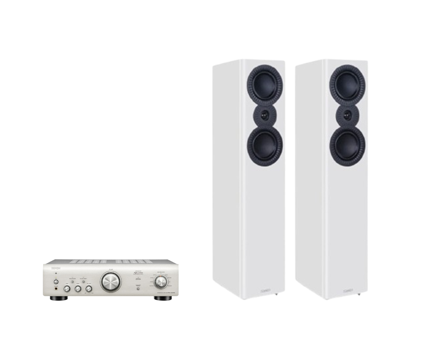 Denon PMA-600NE Integrated Amplifier + Mission LX-4 MKII Floor Standing Speakers Package and 5 metres Classic 79 Strand